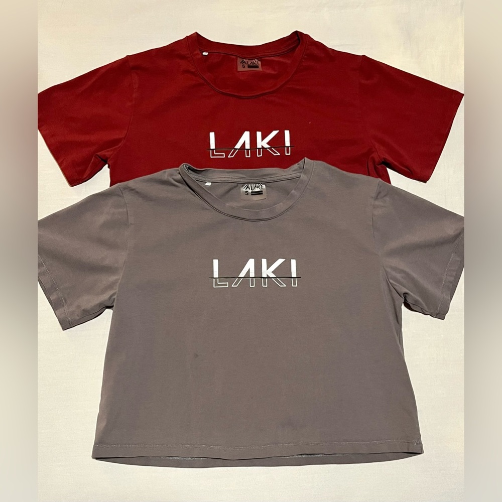 Laki Active (Crossover Crop Tees) 2 pieces